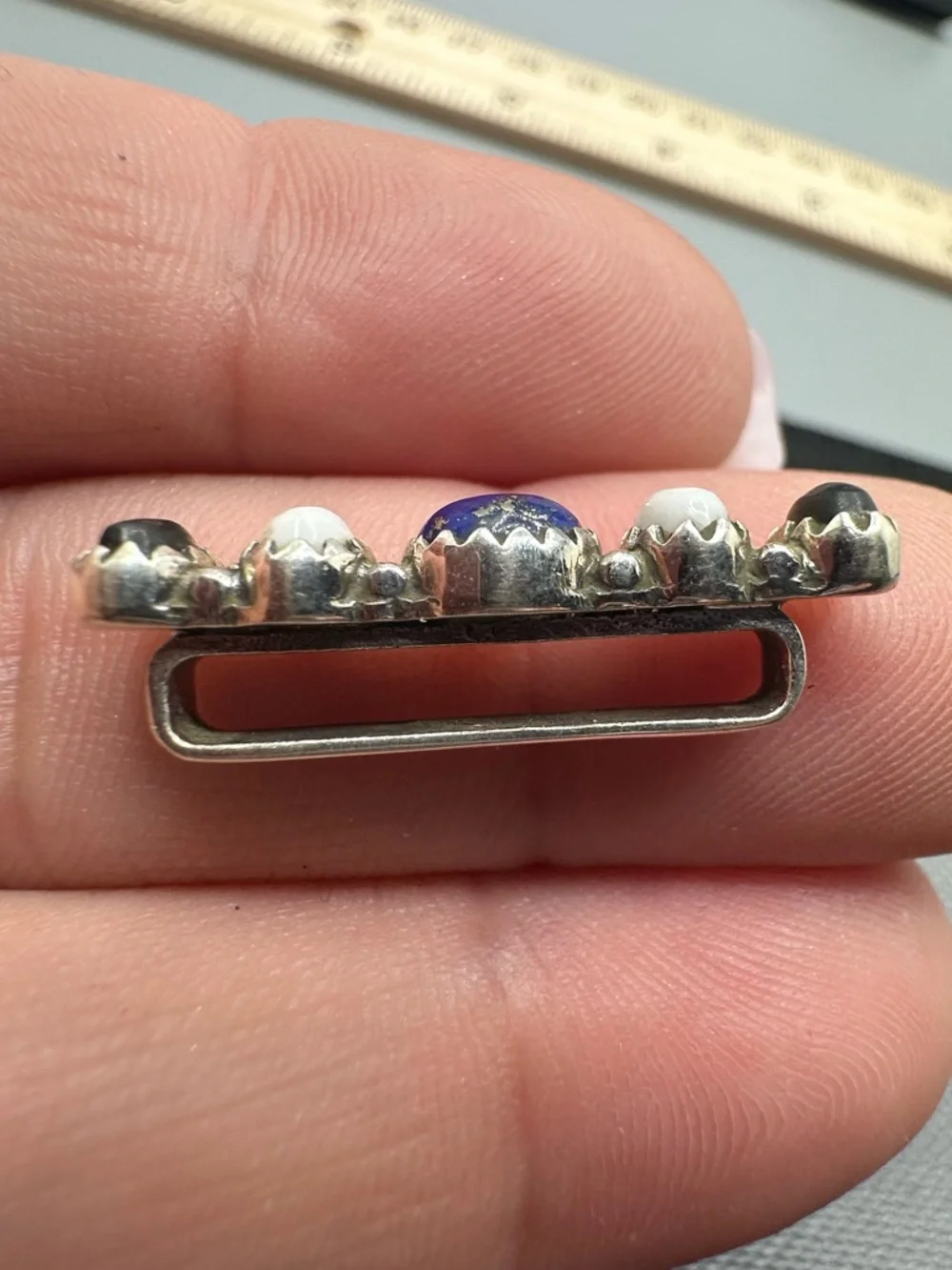 ⌚White Buffalo Lapis Lazuli Sterling Silver 925 Watch Band Charm Handmade iWatch